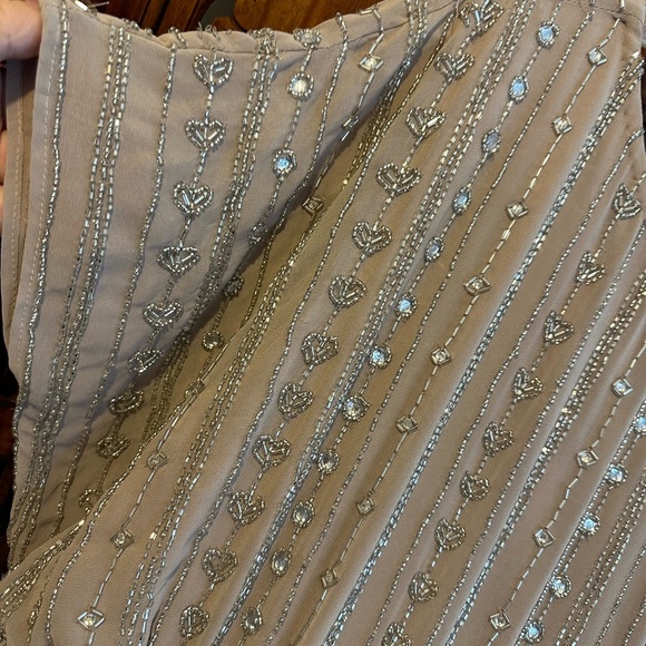 (135) ❤️ BNWT MAC DUGGAL BEADED CAP SLEEVE COLUMN MIDI DRESS #93649 - Picture 7 of 9